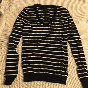 Tommy Hilfiger navy and white striped shirt